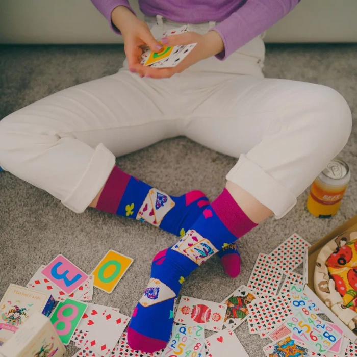 Spielkarten Socken Box