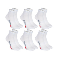 Weiße Baumwoll-Sport-Socken für Herren 6 Paar