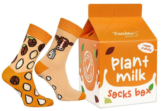 Pflanzenmilch Socken Box 2 Paar