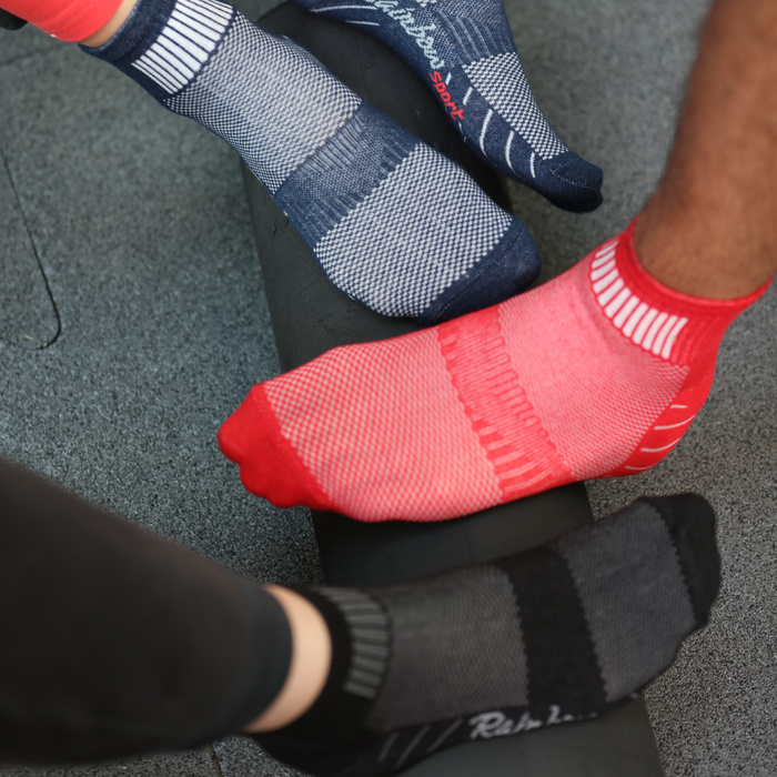 Schwarze Baumwoll-Sport-Socken für Herren 6 Paar