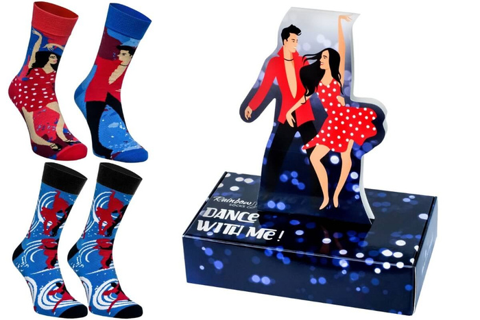 Dance With Me Socken Box für einen Tänzer 2 Paar