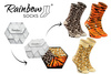 Wild socken box giraffe tiger panther 3 paar