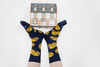 Emoji socken box schwarz blau dunkelblau 3 paar