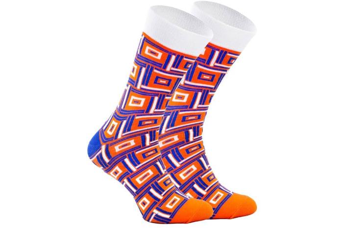 GEOMETRISCHE BAUMWOLLENNE SOCKEN 1 PAAR