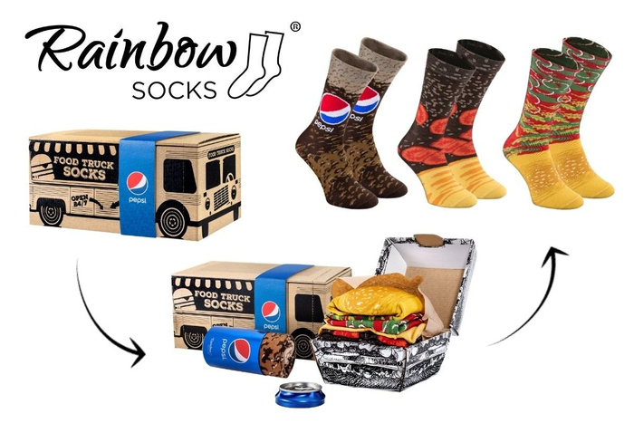 Pepsi x Rainbow Socken Food Truck 3 paar