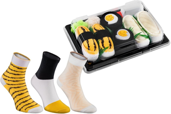 Sushi-Socken für Kinder 3 Paar: Tamago, Butterfisch, Oshinko Maki