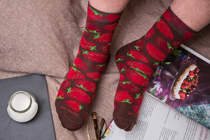 Obst im glas erdbeeren und heidelbeeren socken 2 paar