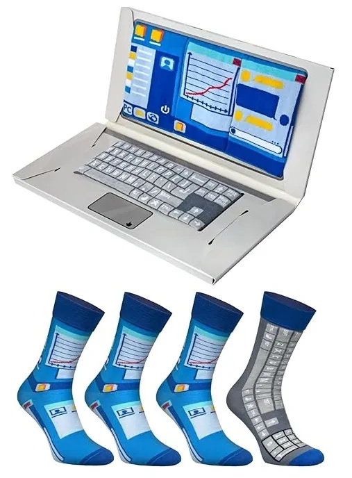 Laptop Socken Box für Programmierer, IT- und Computerfans
