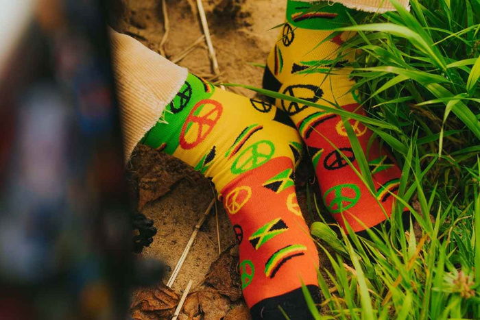 Reggae-Musik-Socken-Box 2 Paar