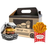 Socks to Go Burger- und Pommes-Socken-Box