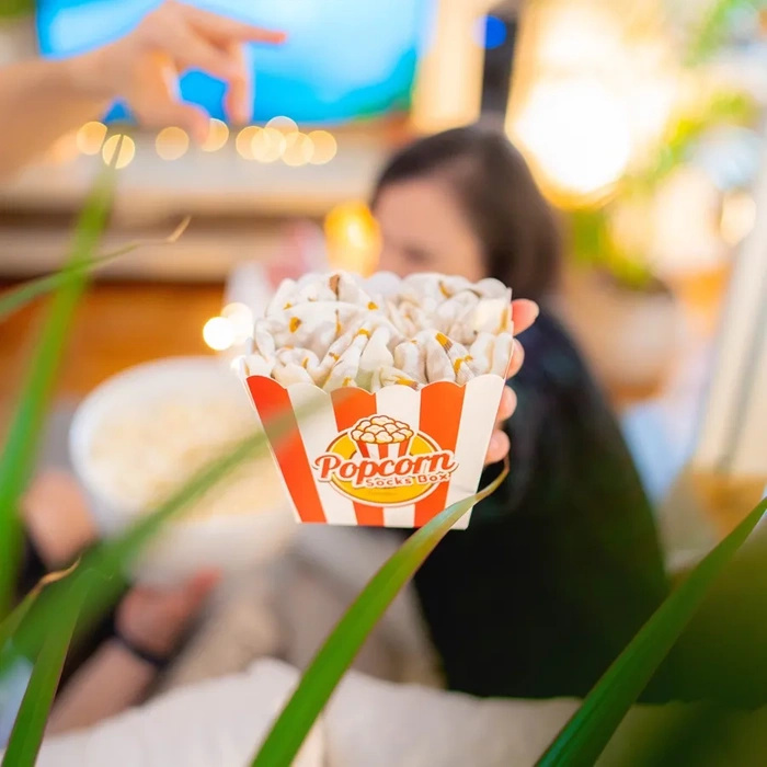 Popcorn-Socken Box