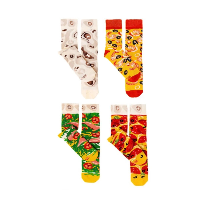 Pizza Socken Box Italienische Peperoni Meeresfrüchte