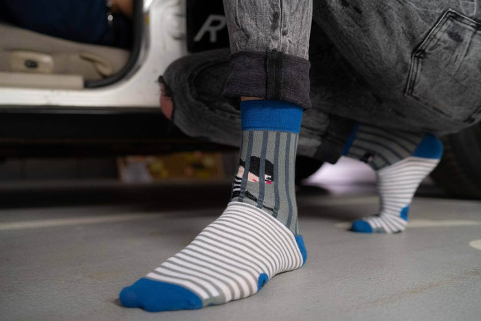 Baumwollene Socken Polizisten und Räuber 1 Paar