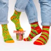 Paprika- und Erbsen Socken im Glas