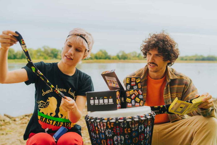 Reggae-Musik-Socken-Box 2 Paar