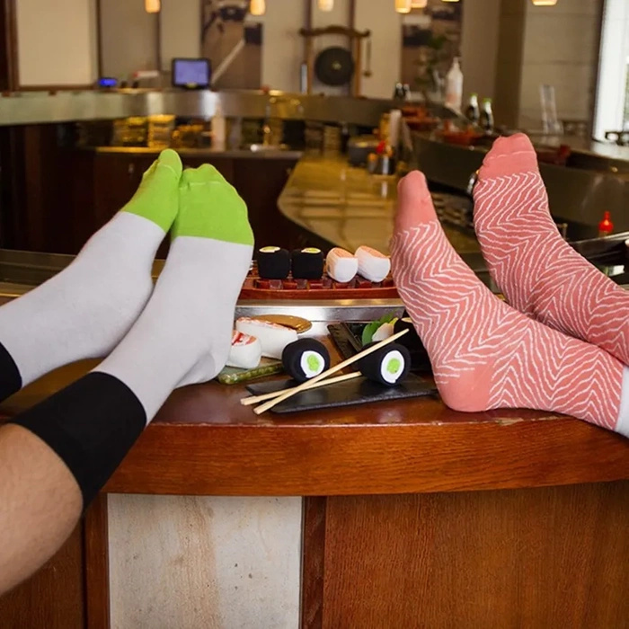 Sushi Socken Box 5 Paar Thunfisch Lachs Maki