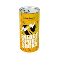 Energy Drink Sport Socken in der Dose