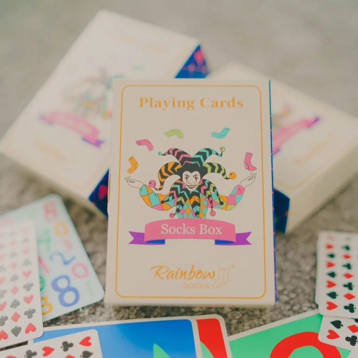 Spielkarten Socken Box