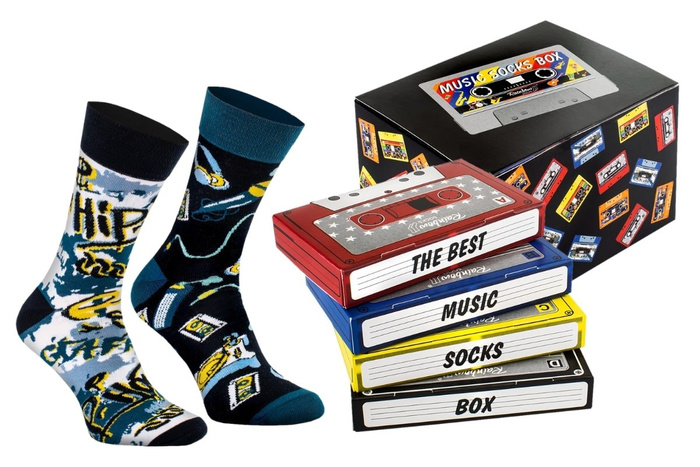 Hip-Hop-Musik-Socken-Box 2 Paar