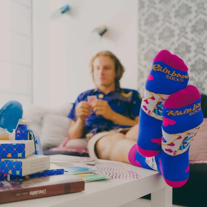 Spielkarten Socken Box