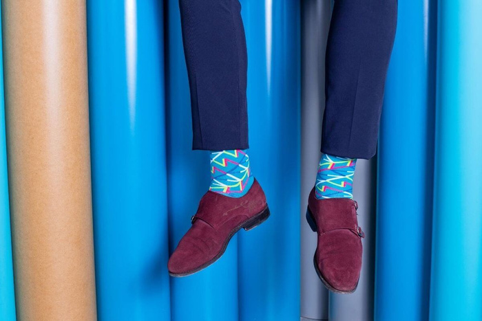 Geometrische socken box 3 paar