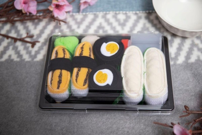 Sushi-Socken für Kinder 3 Paar: Tamago, Butterfisch, Oshinko Maki