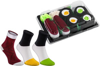 Sushi-Socken für Kinder 3 Paar: Tamago, Lachs, Maki-Gurke