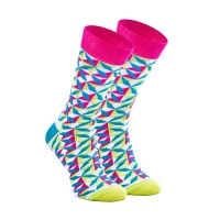 Rosa-Grün Geometrische Socken