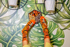 Wild socken box giraffe tiger panther 3 paar