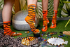 Wild socken box giraffe tiger panther 3 paar