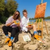 Socken Bild auf Staffelei